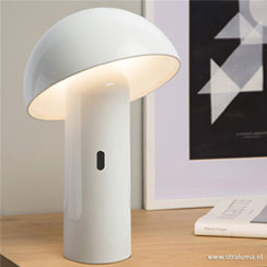 Tranquil Dawn | care | LED tafellamp paddenstoel wit op accu Tranquil Dawn | care | LED tafellamp paddenstoel wit op accu